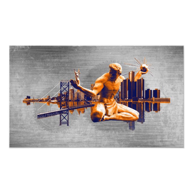 Impression Photo Ville de Détroit (Devant)