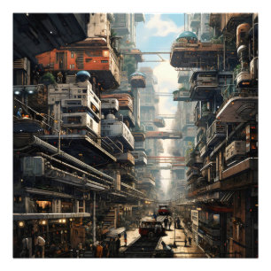Impression Photo Ville de science-fiction