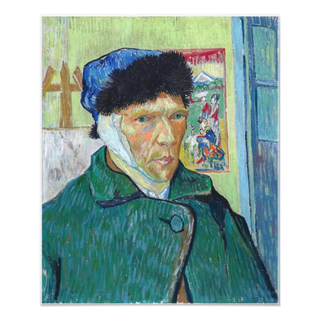 Impression Photo Vincent van Gogh - Autoportrait avec oreille bandé (Devant)