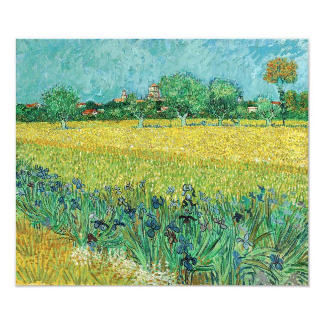 Impression Photo Vincent van Gogh - Champ avec Iris près d'Arles (Devant)