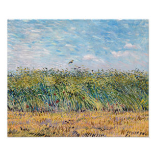 Impression Photo Vincent van Gogh - Champ de blé avec une alouette