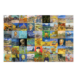 Impression Photo Vincent van Gogh - chefs-d'oeuvre Mosaic Patchwork