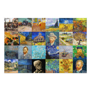 Impression Photo Vincent van Gogh - chefs-d'oeuvre Mosaic Patchwork