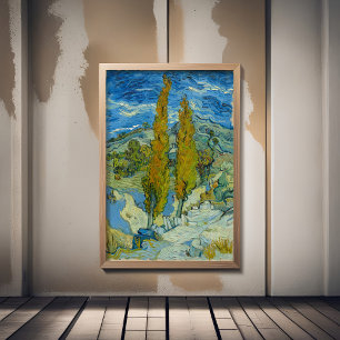 Impression Photo Vincent Van Gogh, deux peupliers dans les Alpilles
