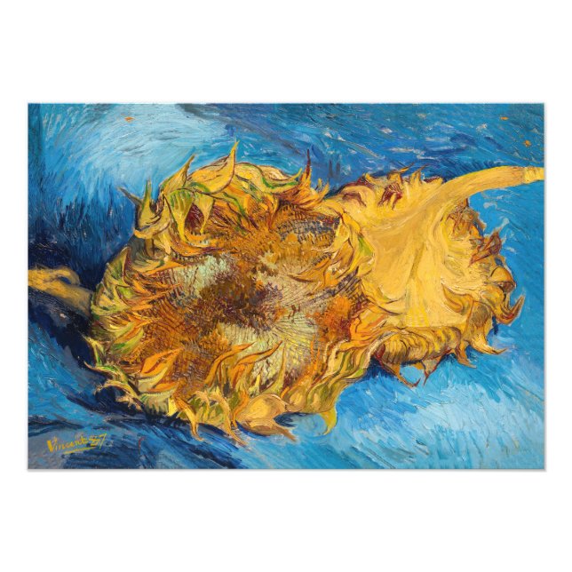 Impression Photo Vincent van Gogh - Deux tournesols coupés (Devant)