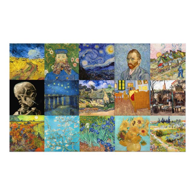 Impression Photo Vincent Van Gogh - Masterpieces Patchwork (Devant)