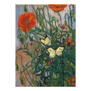 Impression Photo Vincent van Gogh - Papillons et papillons