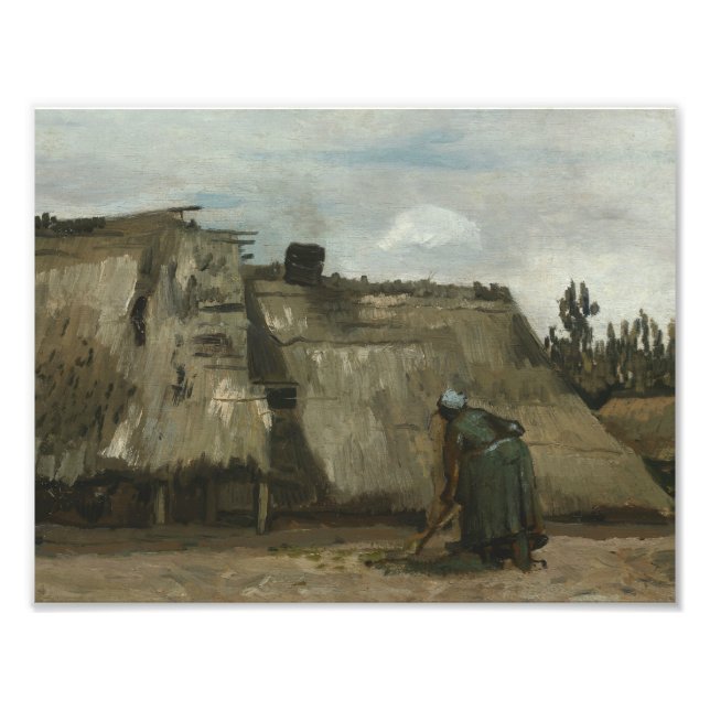 Impression Photo Vincent van Gogh - Une paysanne creusant à Fron (Devant)