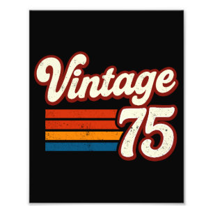 Impression Photo Vintage 1975 Fabriqué en 1975 50e Anniversaire 50