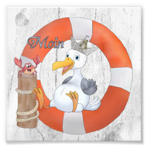 Impression Photo Vintage Mouette sur le ring