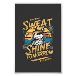 Impression Photo Vintage Rabbit Workout Motivation Art