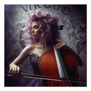 Impression Photo Virgo Zodiac Musicien Cello