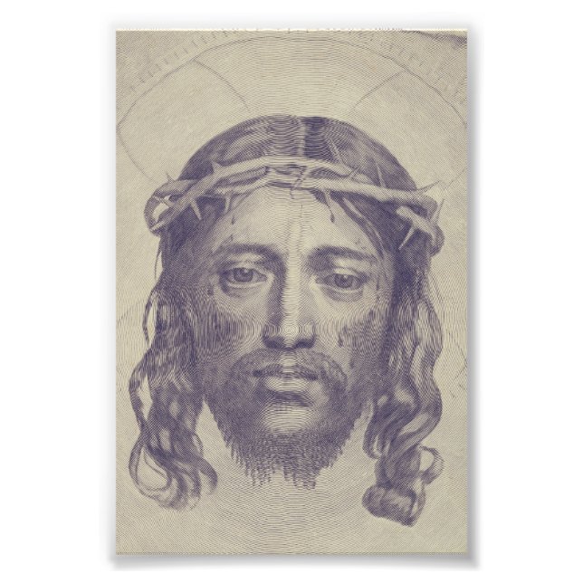 Impression Photo Visage du Christ sur le Voile de Saint-Veronica (Devant)