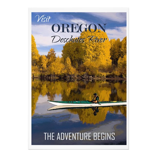 Impression Photo Visitez l'Oregon, Deschutes River, (Devant)