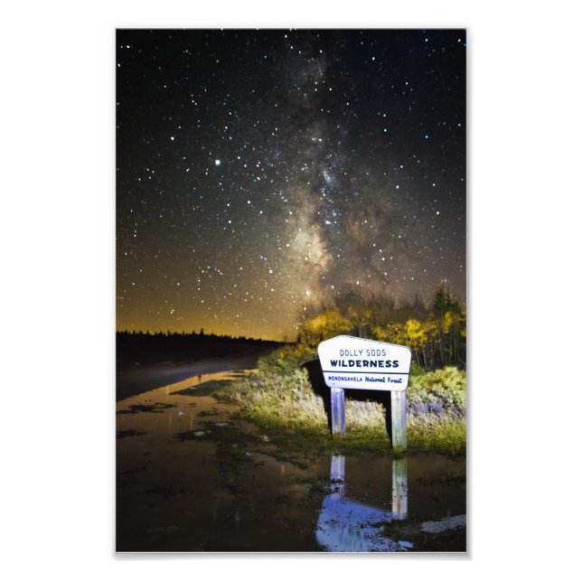 Impression Photo Voie Lactée Galaxie sur Dolly Sods, WV (Devant)