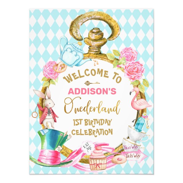 Impression Photo Voir Alice Dans L'Onederland Affiche de bienvenue  (Devant)