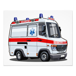 Impression Photo Voiture Ambulance Carton