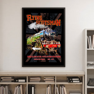 Impression Photo Volant Scotsman Steam Train Anglais Locomotive