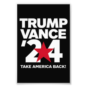 Impression Photo Vote Trump Vance 2024 Élection Trump 2024