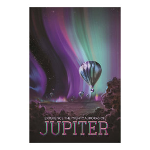Impression Photo Voyage sur Jupiter en montgolfière au-dessus des a