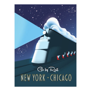 Impression Photo "Voyagez par rail" New York - Chicago