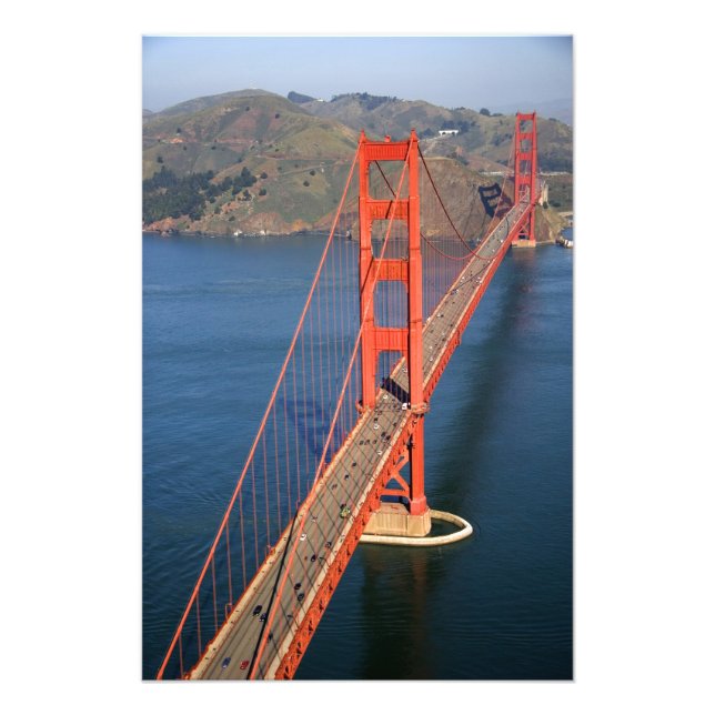 Impression Photo Vue aérienne du pont du Golden Gate (Devant)