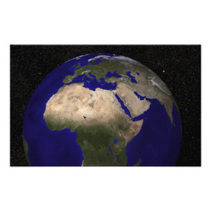 Impression Photo Vue de l'Afrique, l'Europe, le Moyen-Orient, et