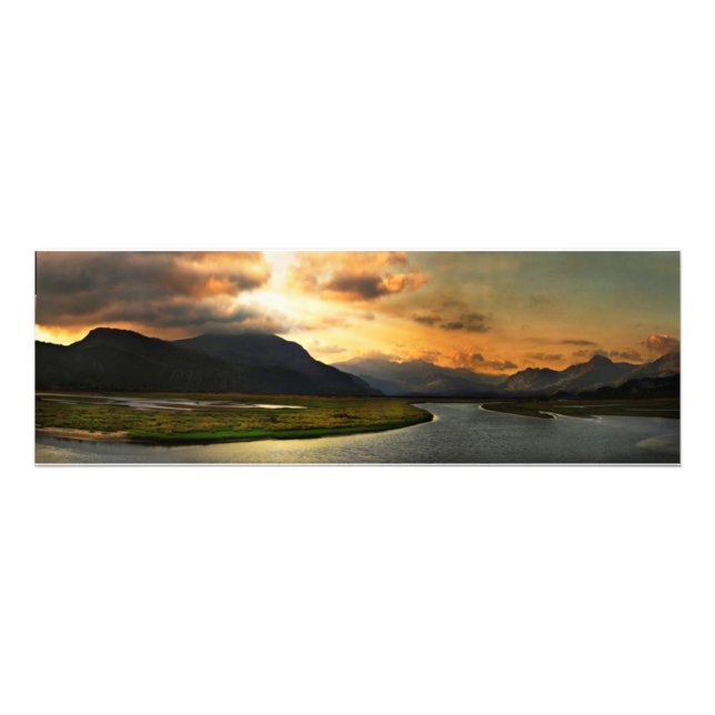 Impression Photo Vue de Snowdonia depuis Portmadog (Devant)