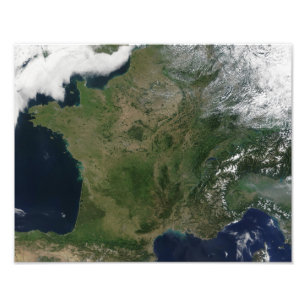 Impression Photo Vue satellite de la France