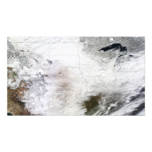 Impression Photo Vue satellite d'une énorme tempête d'hiver au-dess