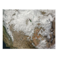 Vue satellite sur l'ouest des États-Unis
