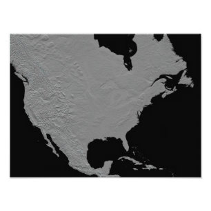 Impression Photo Vue stéréoscopique de l'Amérique du Nord