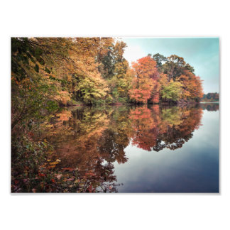 Impression Photo Vue sur le lac en automne