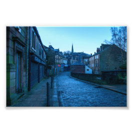 Impression Photo Water Street Todmorden - Charme Pavé au Crépuscule