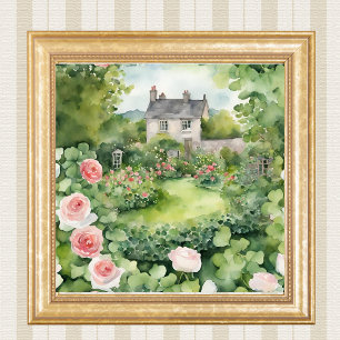 Impression Photo Watercolor Irish House Country