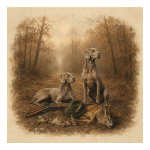 Impression Photo Weimaraner – Chasseur de Fantôme Argenté
