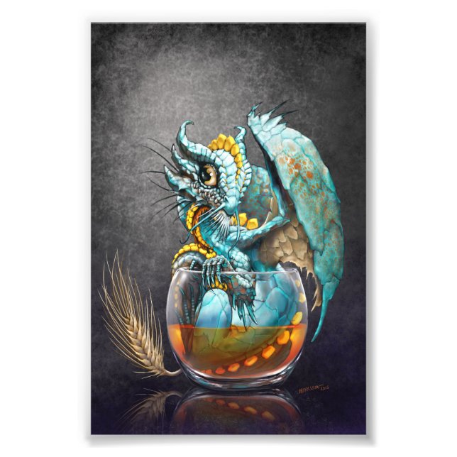 Impression Photo Whiskey Dragon 4x6 Print (Devant)