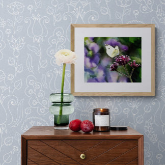 Impression Photo White Butterfly Watercolor