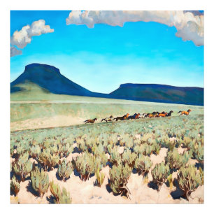 Impression Photo « Wild Horse Country » par Maynard Dixon