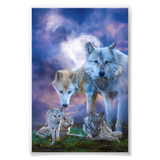 Impression Photo Wolf Famille MEILLEUR MONDE (Devant)