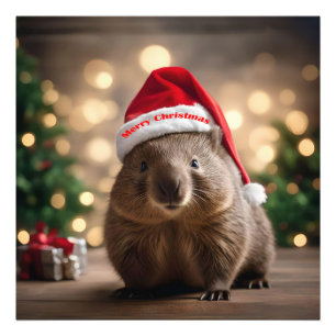 Impression Photo "Wombat Wonderland : Un Noël au chaud la veille de