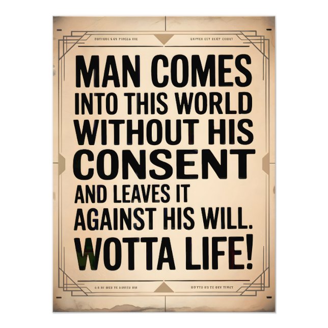 Impression Photo  Wotta Life - Entering and Exiting (Devant)