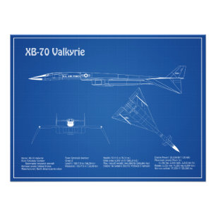 Impression Photo XB-70 Valkyrie - Plan directeur de l'avion AD