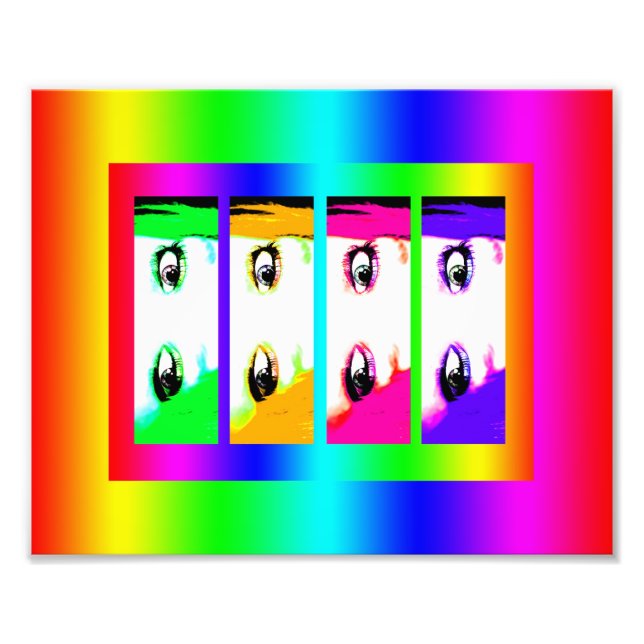 Impression Photo Yeux lumineux psychédélique (Devant)