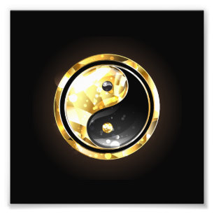 Impression Photo Yin Yang or sur noir