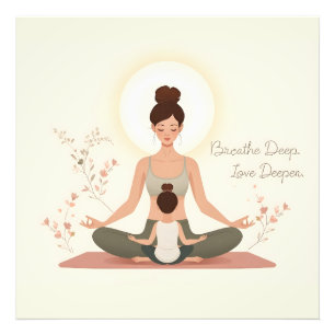 Impression Photo Yoga Méditation Art Mère Enfant