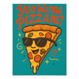 Impression Photo You Wanna Pizza Me Funny Retro Design