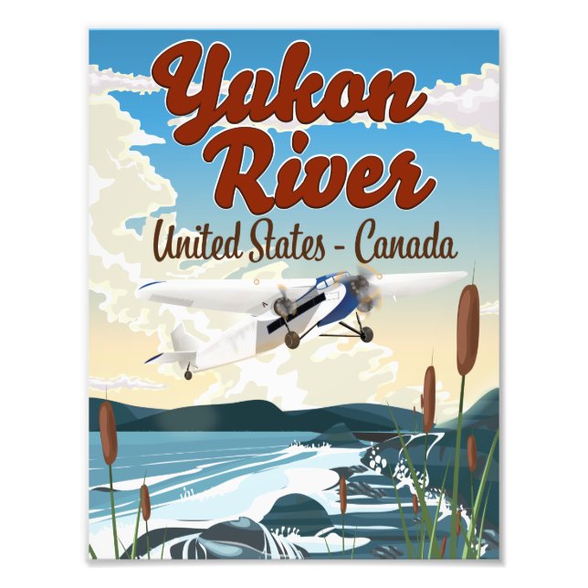 Impression Photo Yukon river USA affiche de voyage Canada (Devant)