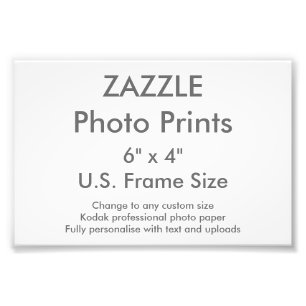Impression photo Zazzle Custom 6" x 4" (format de
