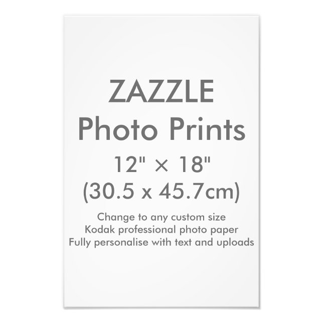 Impression Photo Zazzle Personnalisé 12" × 18" Modèle d'impression  (Devant)